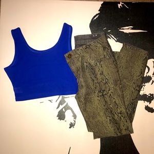 Women’s Double-Sided Reptile Print Jeans